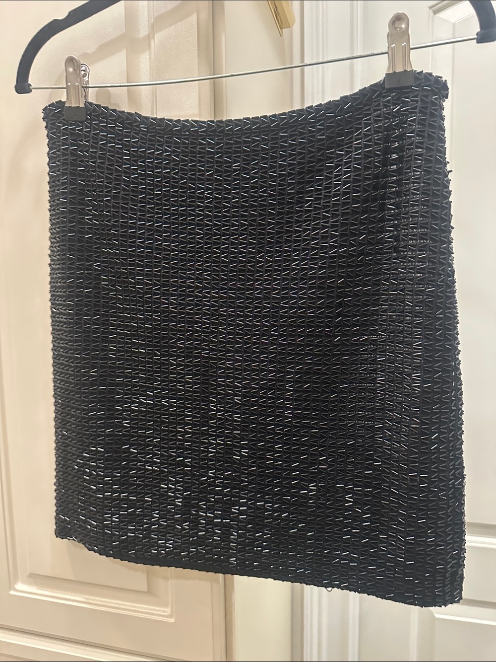 Cache Black Beaded Skirt Size M